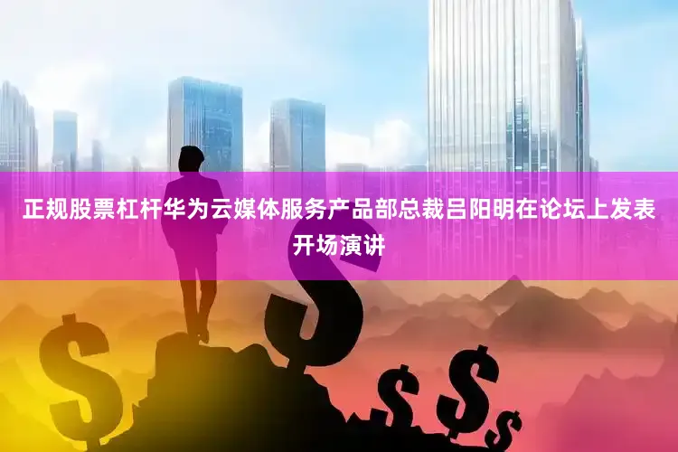 正规股票杠杆华为云媒体服务产品部总裁吕阳明在论坛上发表开场演讲